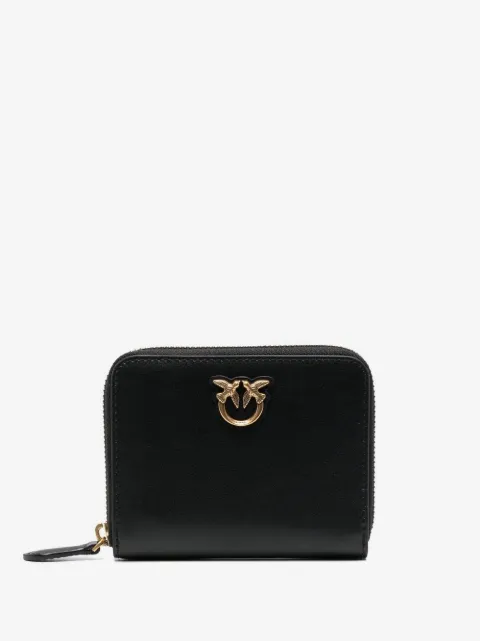 PINKO square leather zip-around purse