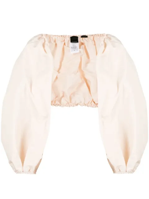 PINKO puff-sleeve cropped cardigan