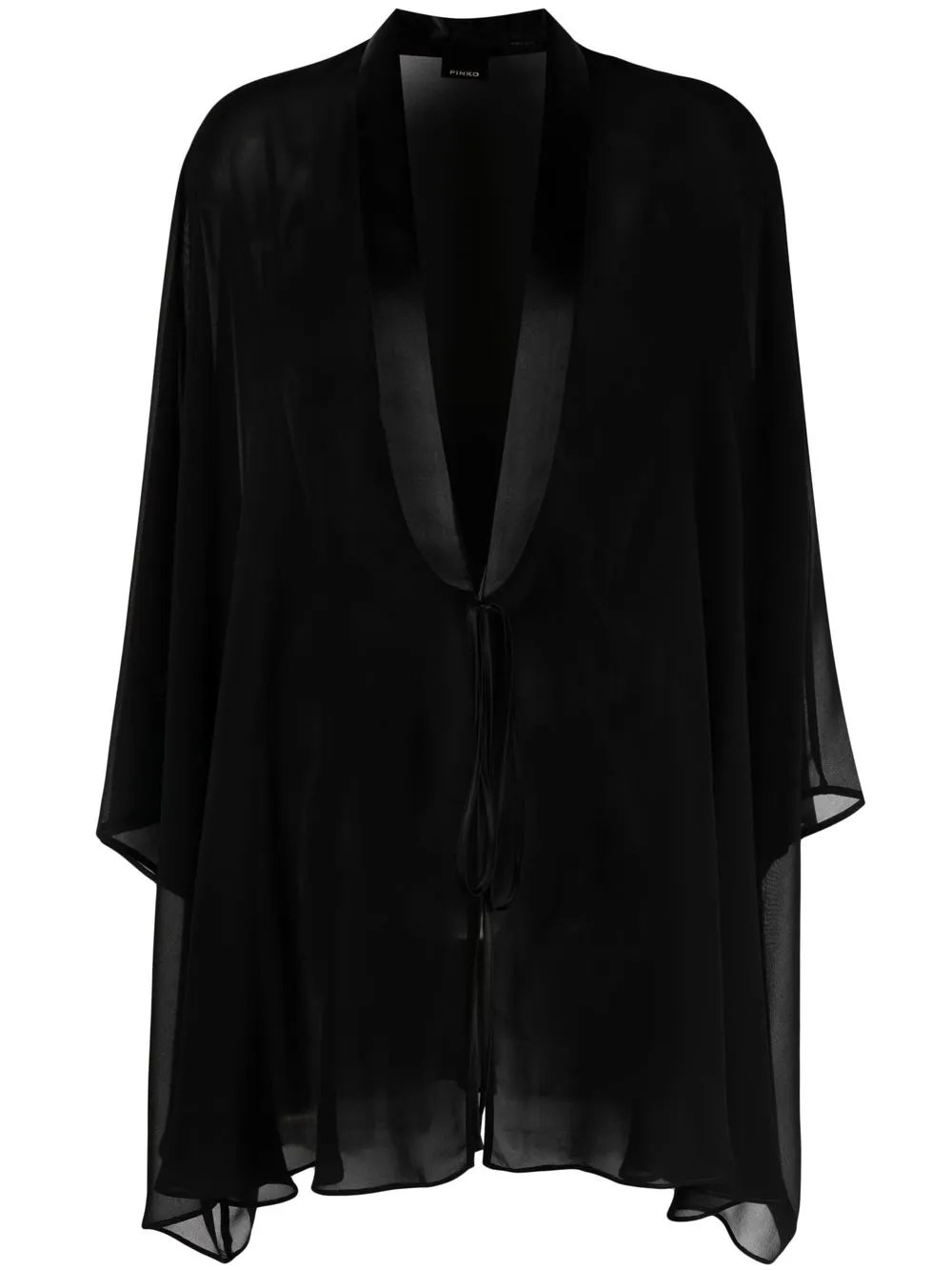 PINKO OVERSIZED PLUNGE-STYLE CHIFFON TOP