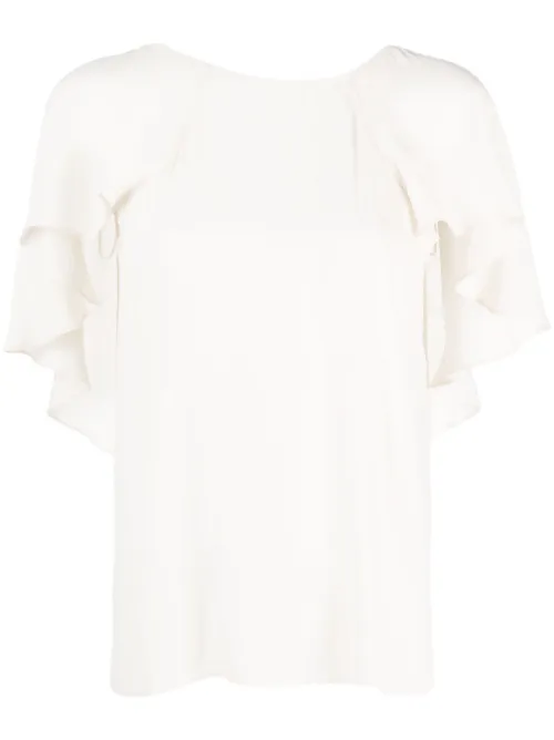 Blouse volantée à manches courtes - PINKO - Modalova