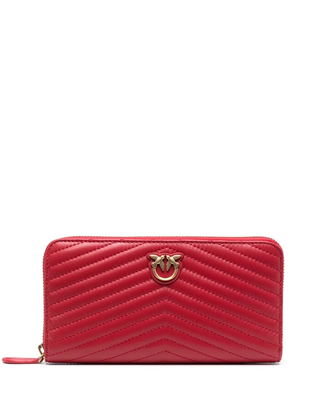 

PINKO chevron quilting wallet - Red