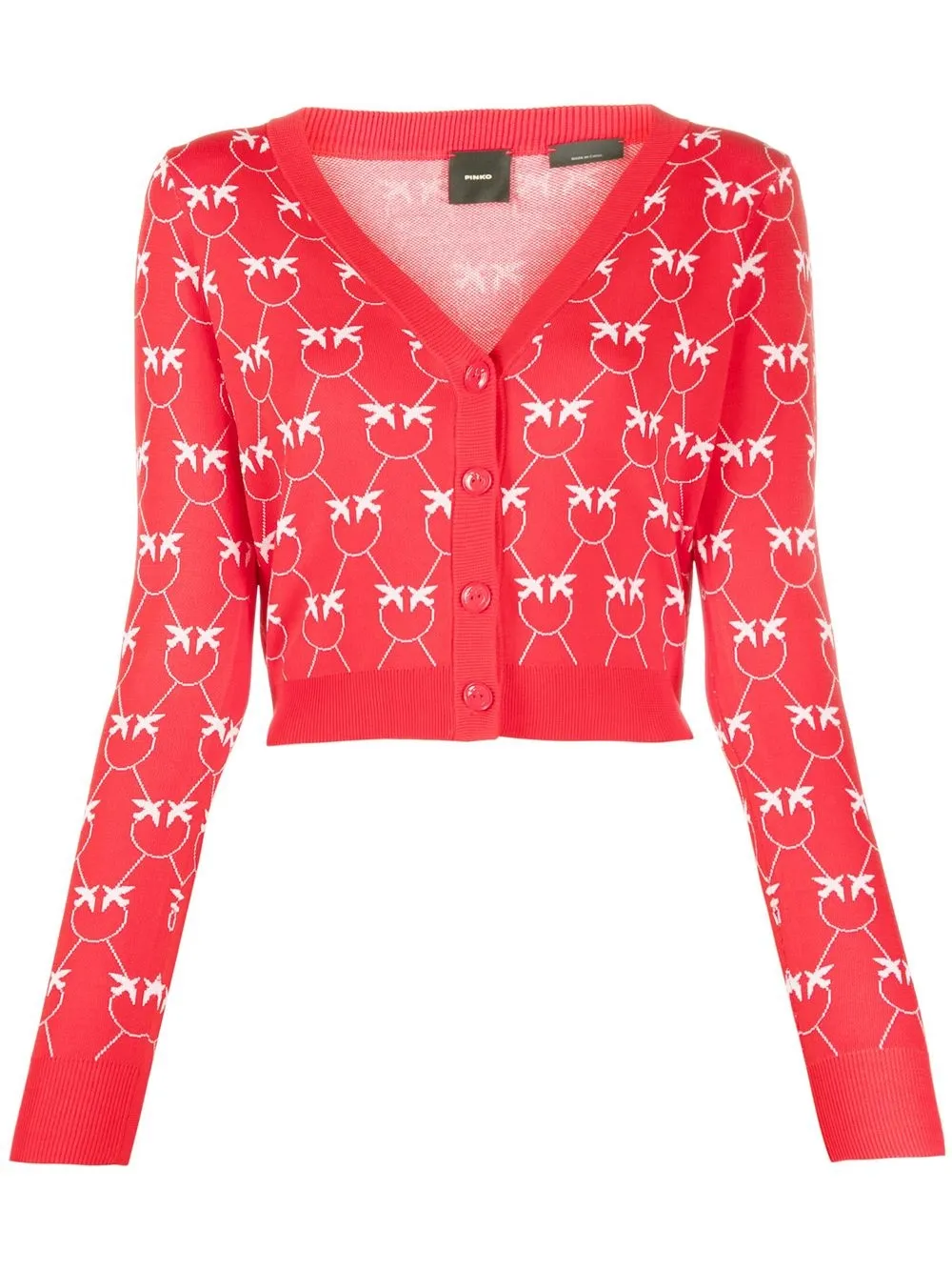 

PINKO cárdigan con estampado gráfico - Rojo