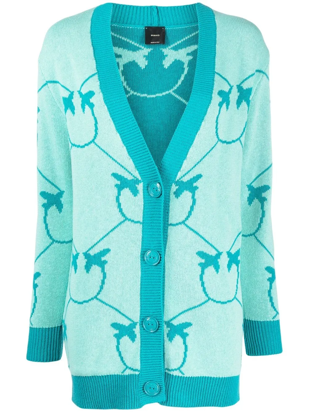 

PINKO cárdigan con logo estampado - Verde