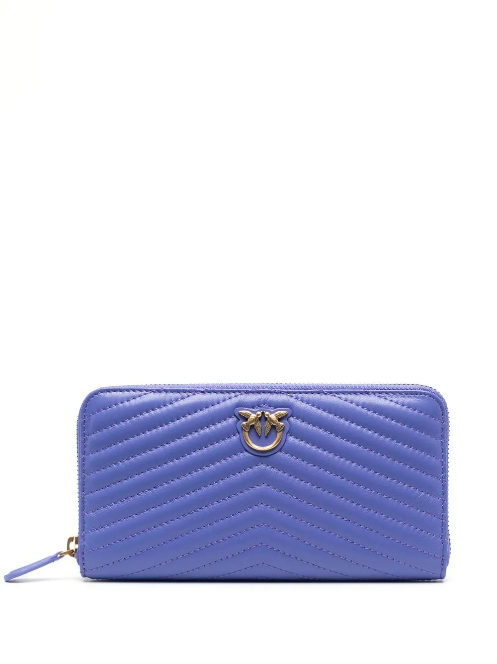 

PINKO Love Birds chevron-quilted wallet - Purple