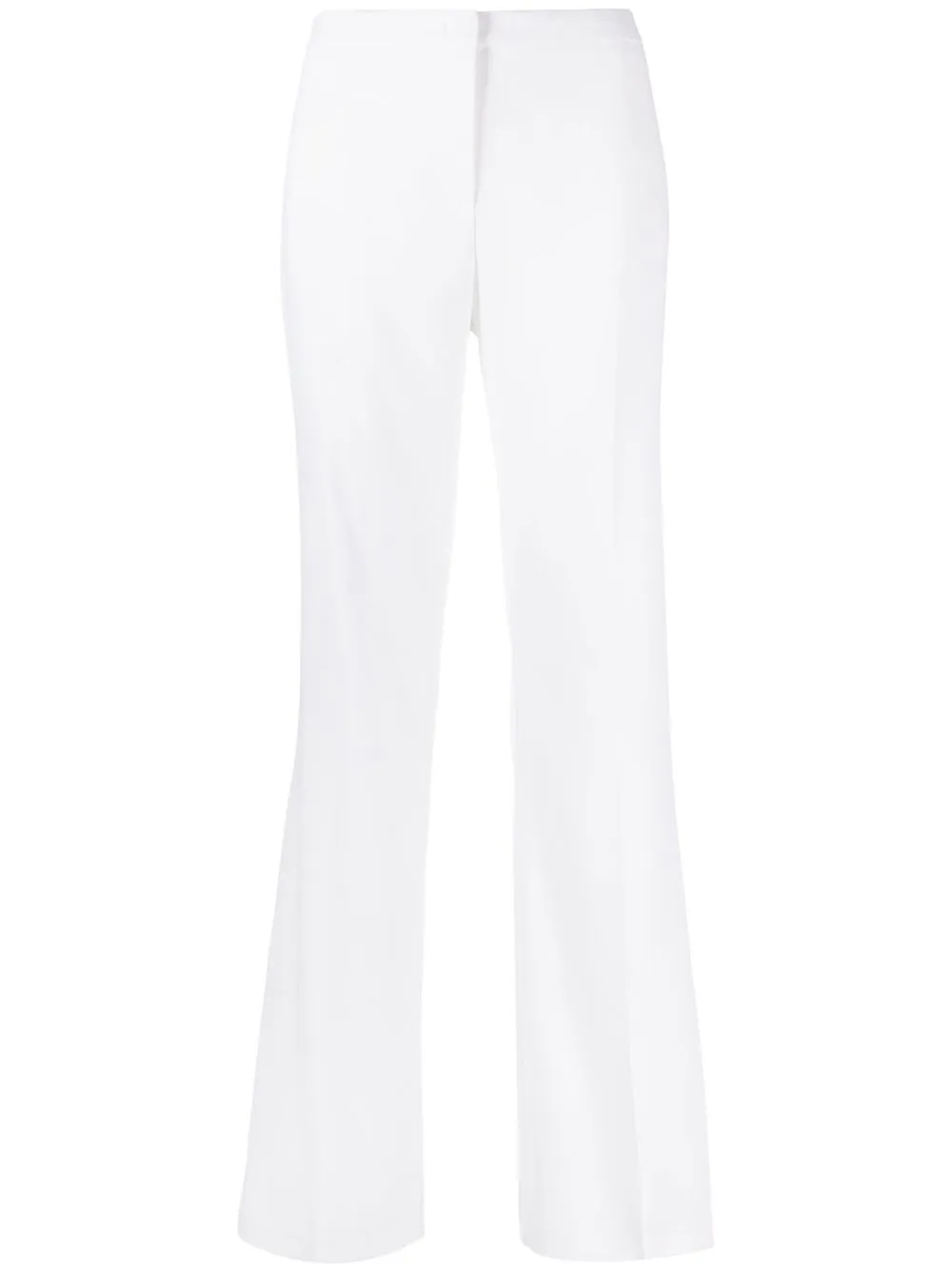 PINKO pressed-crease high-waisted trousers - White