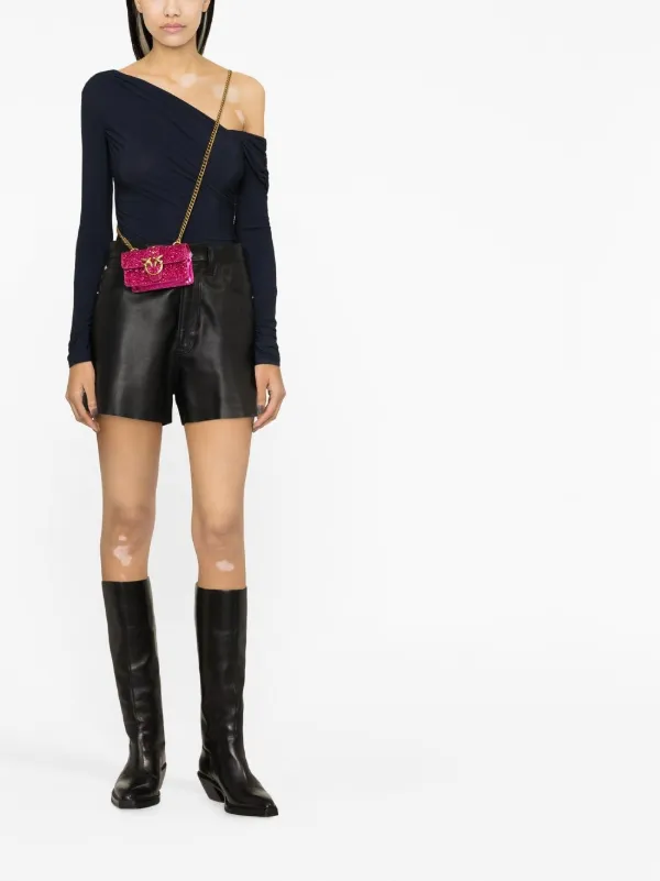 PINKO Mini Love Glitter Bag - Farfetch