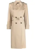 PINKO Love Birds-buckle trench coat - Brown