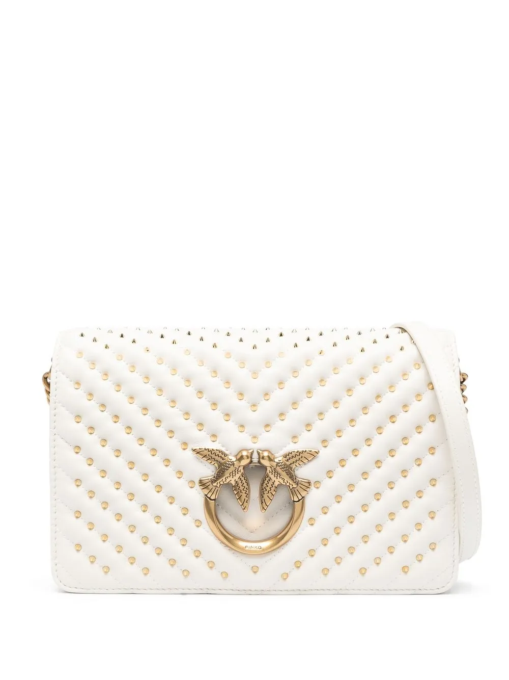 

PINKO chevron quilting satchel bag - White