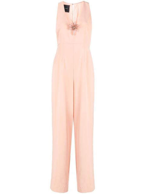 PINKO flower appliqué jumpsuit 