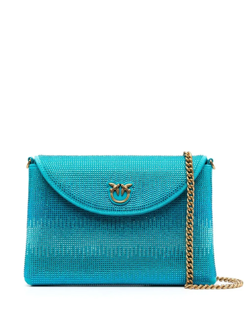 

PINKO bolsa crossbody con detalles de cristal - Azul