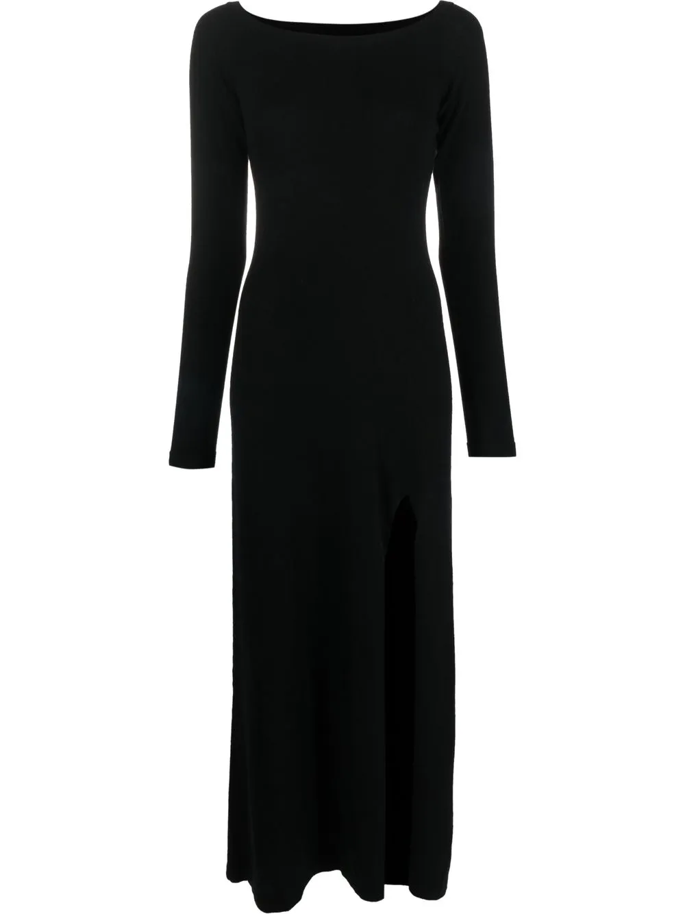 

Canessa long fine knit cashmere dress - Black