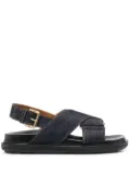 Marni criss-cross denim sandals - Blue