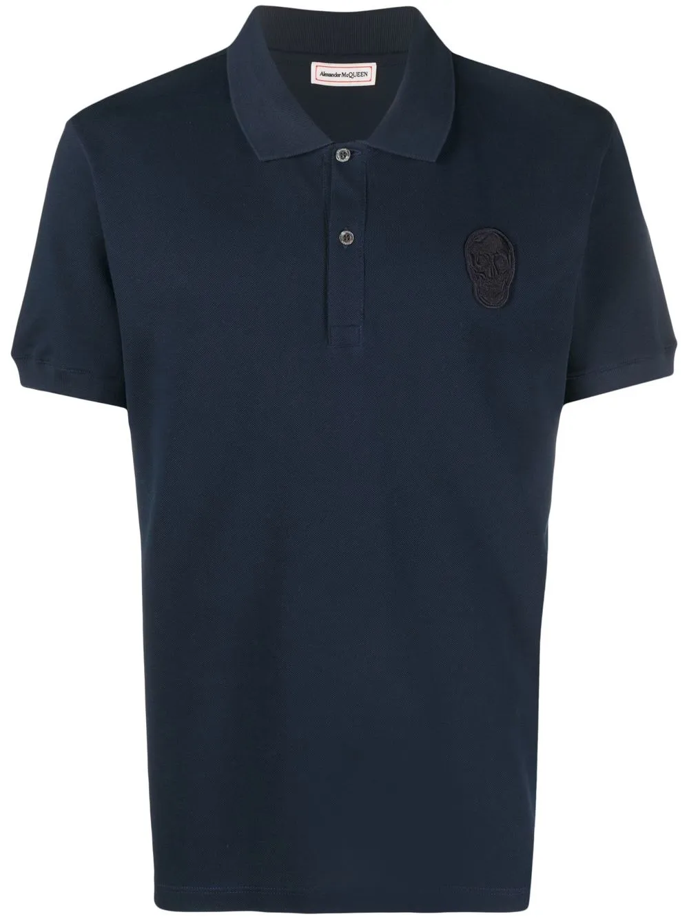 

Alexander McQueen skull-patch polo shirt - Blue