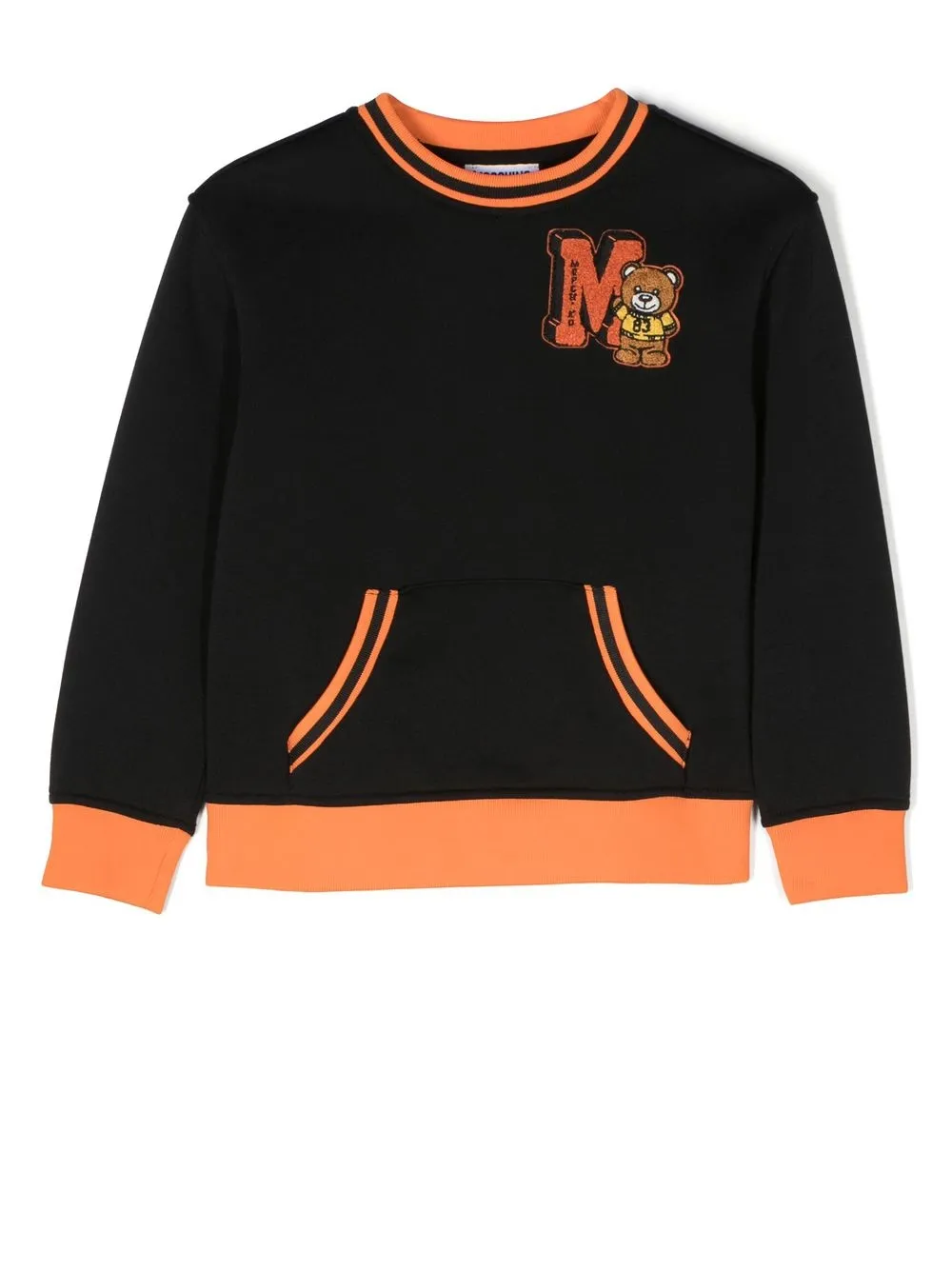 

Moschino Kids sudadera con parche Teddy Bear - Negro