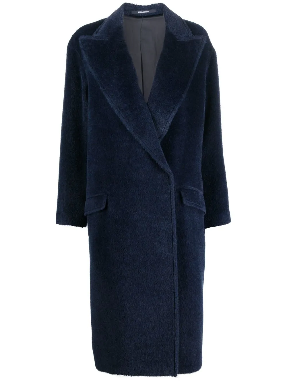

Tagliatore wrap-front single-breasted coat - Blue