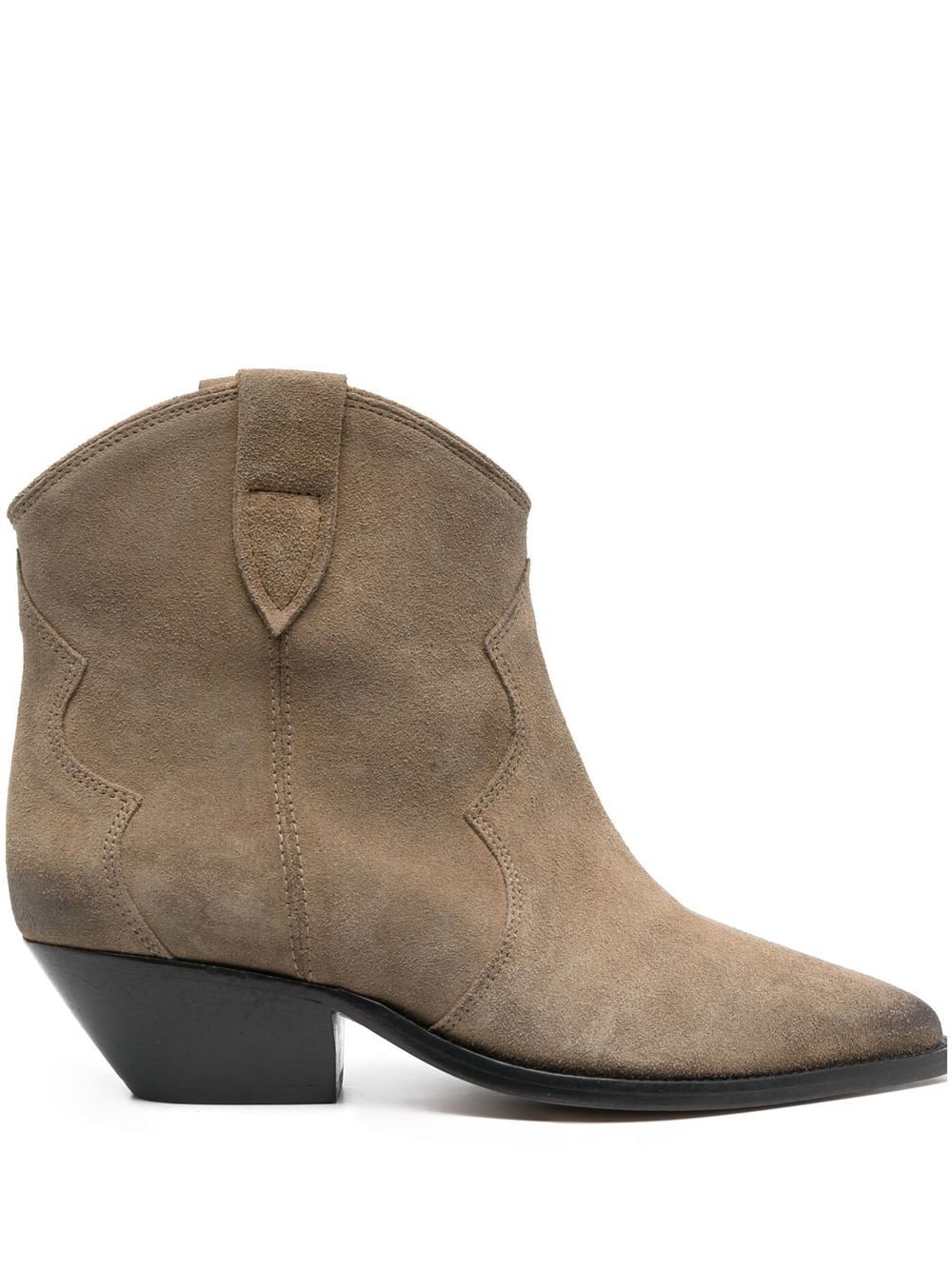 Shop Isabel Marant Suede 45mm Ankle Boots In Brown