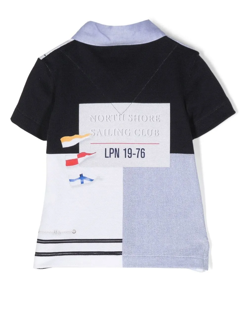 Lapin House Poloshirt met patchwork - Wit