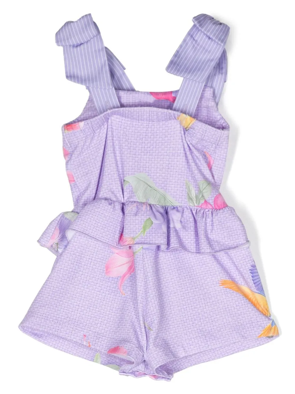 Lapin House Romper met bloemenprint - Paars