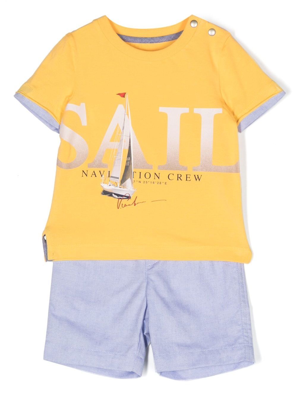 lapin house ensemble short-t-shirt sail - jaune