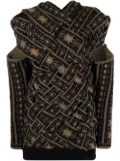 Y/Project pattern-intarsia knit cut-out jumper - Brown