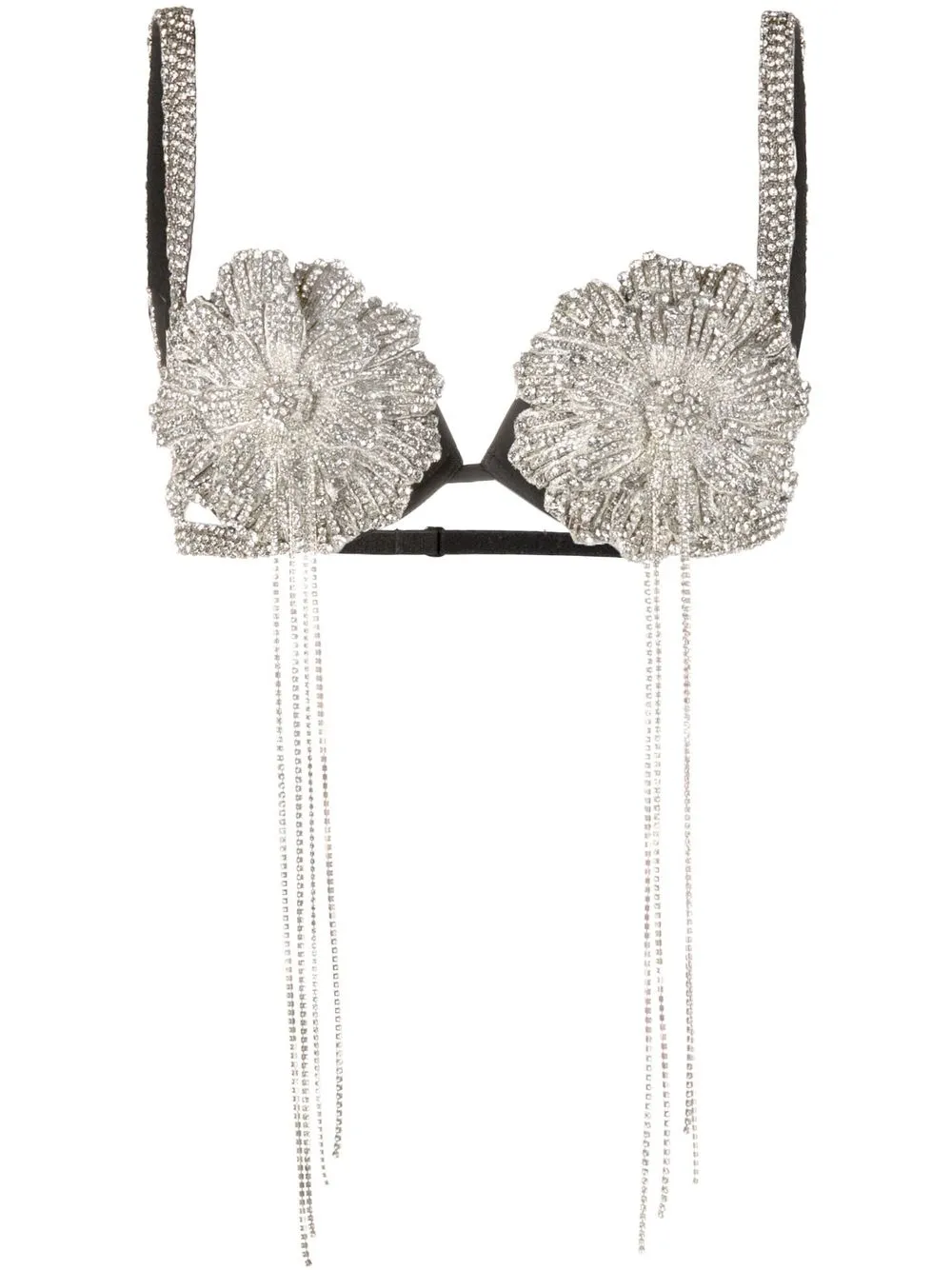 Loulou crystal flower-embellished top