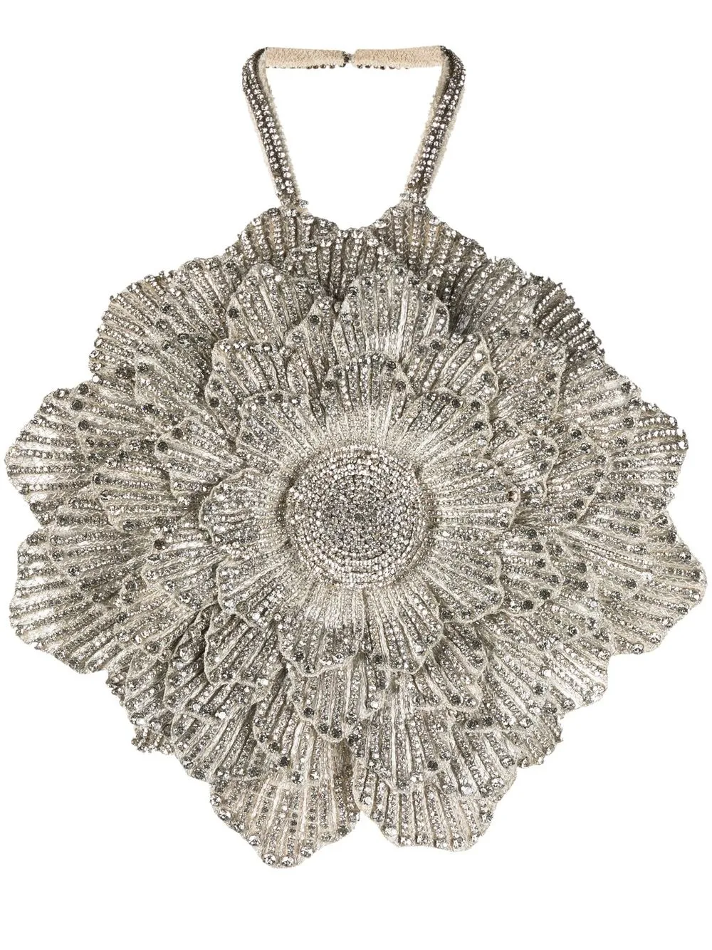 

Loulou crystal-embellished crop top - Neutrals