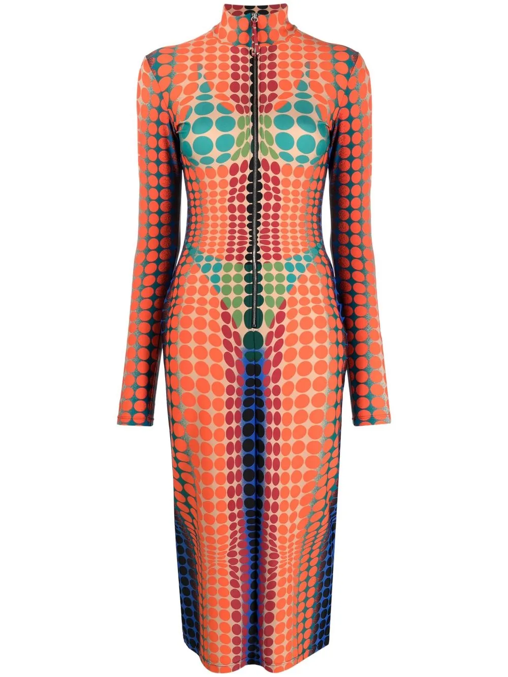 

Jean Paul Gaultier The Orange dot-print dress
