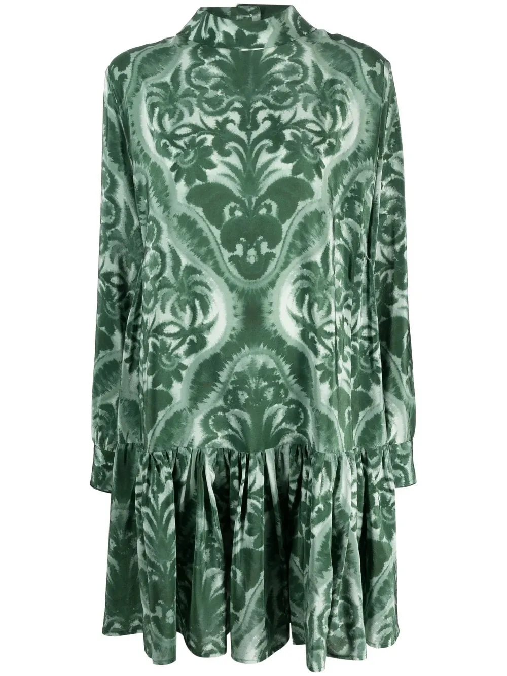 

F.R.S For Restless Sleepers abstract-print silk mini dress - Green