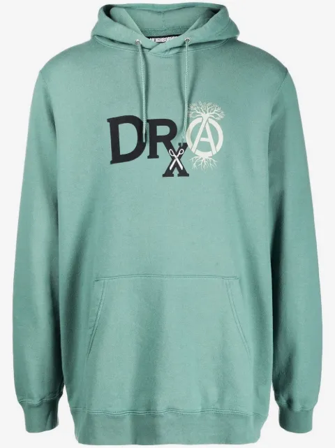 Neighborhood x DRXSRL logo-print detail hoodie