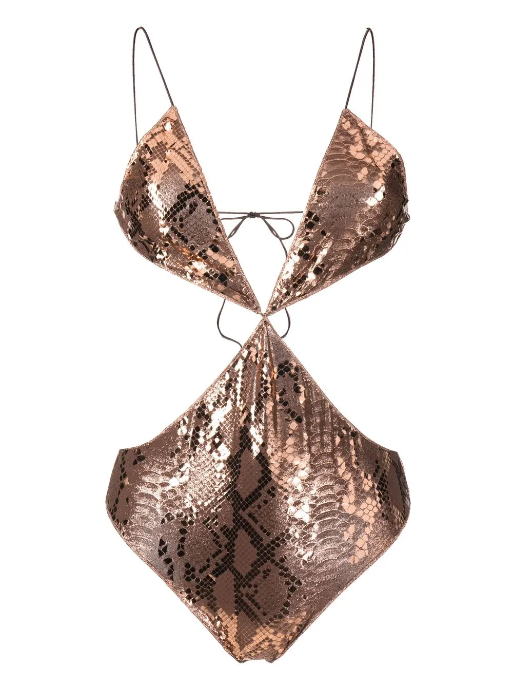 

Oséree snakeskin-effect swimsuit - Brown