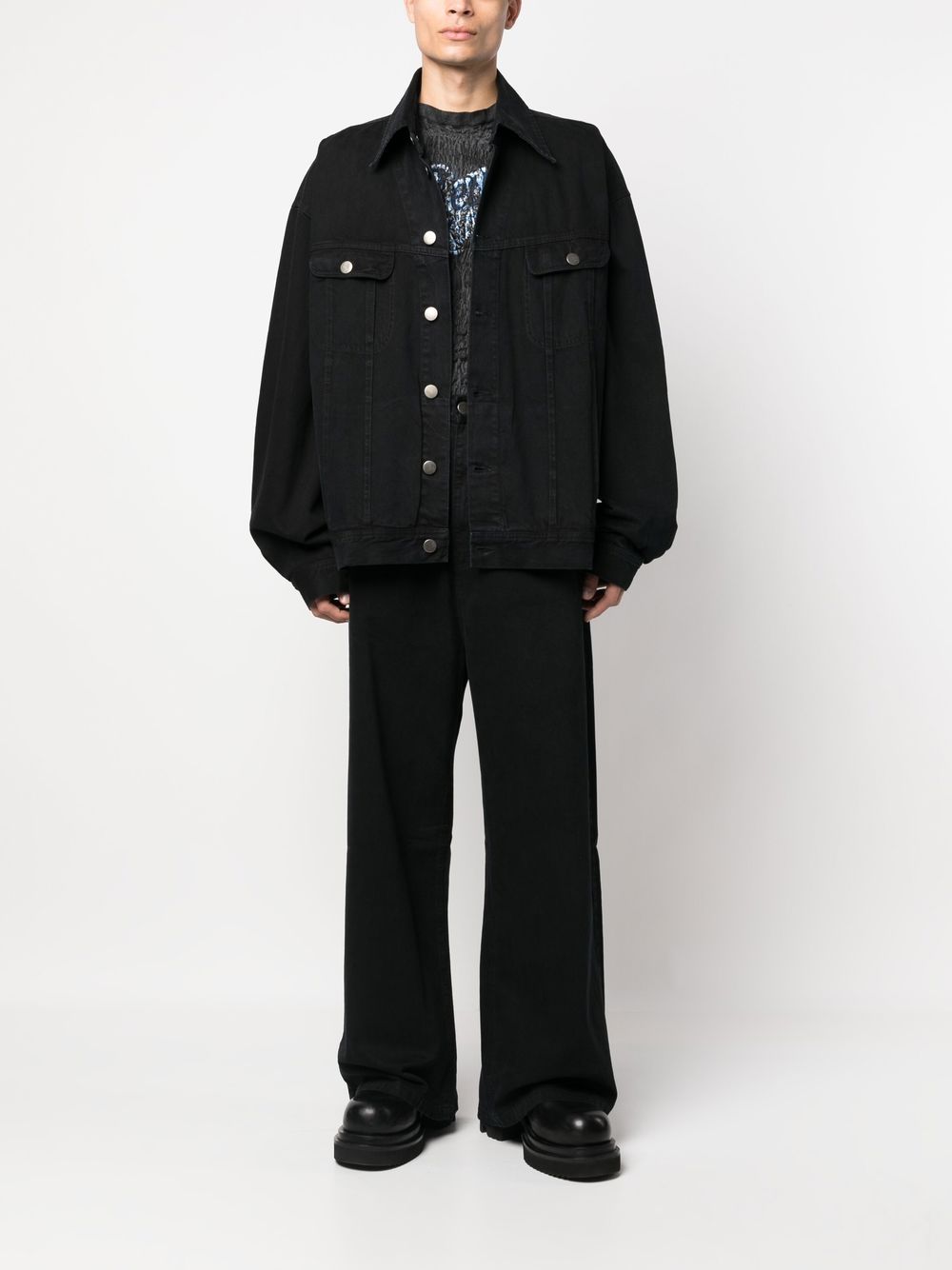 Willy Chavarria Oversized button-front Denim Jacket - Farfetch