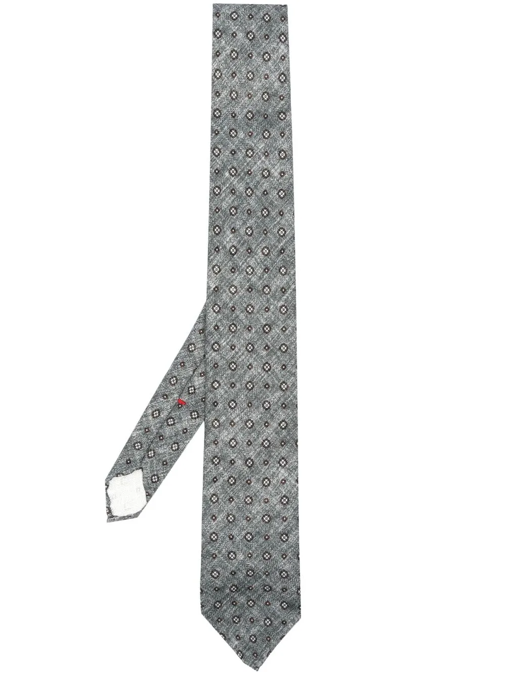 

Dell'oglio silk floral-print tie - Grey