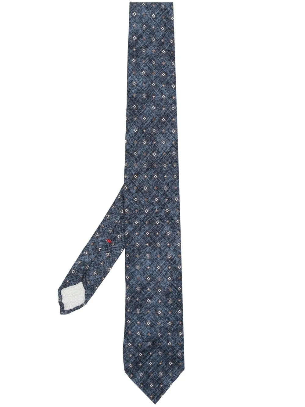 

Dell'oglio silk floral-print tie - Blue