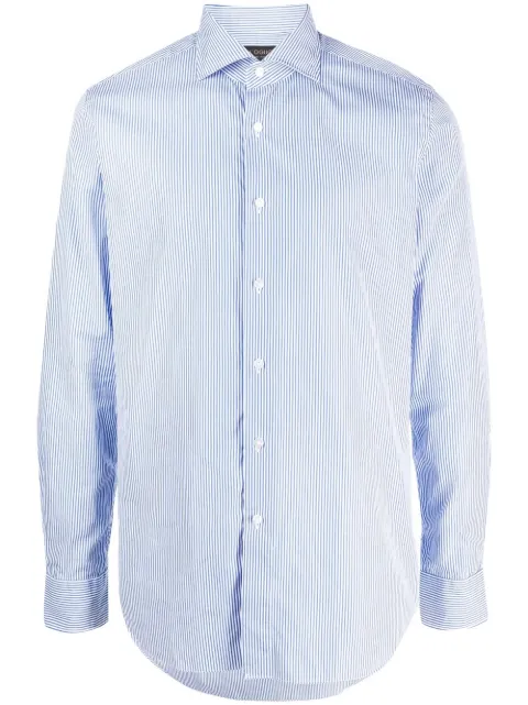 Dell'oglio camisa manga larga con estampado de rayas diplomáticas