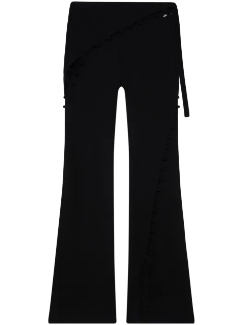 Courrèges cut-out flared silk trousers