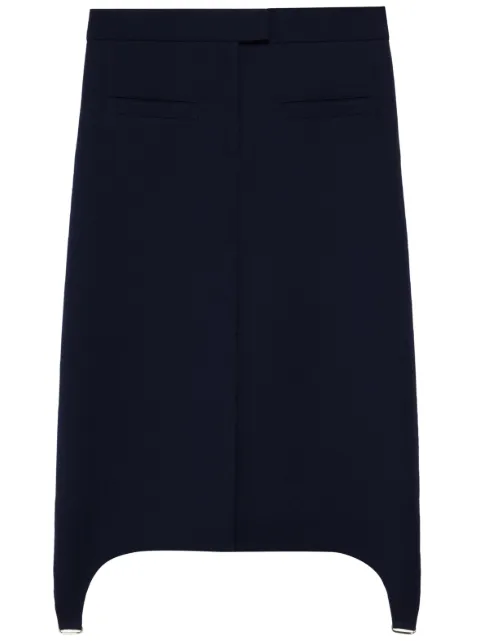 Courrèges jupe mi-longue à bretelles