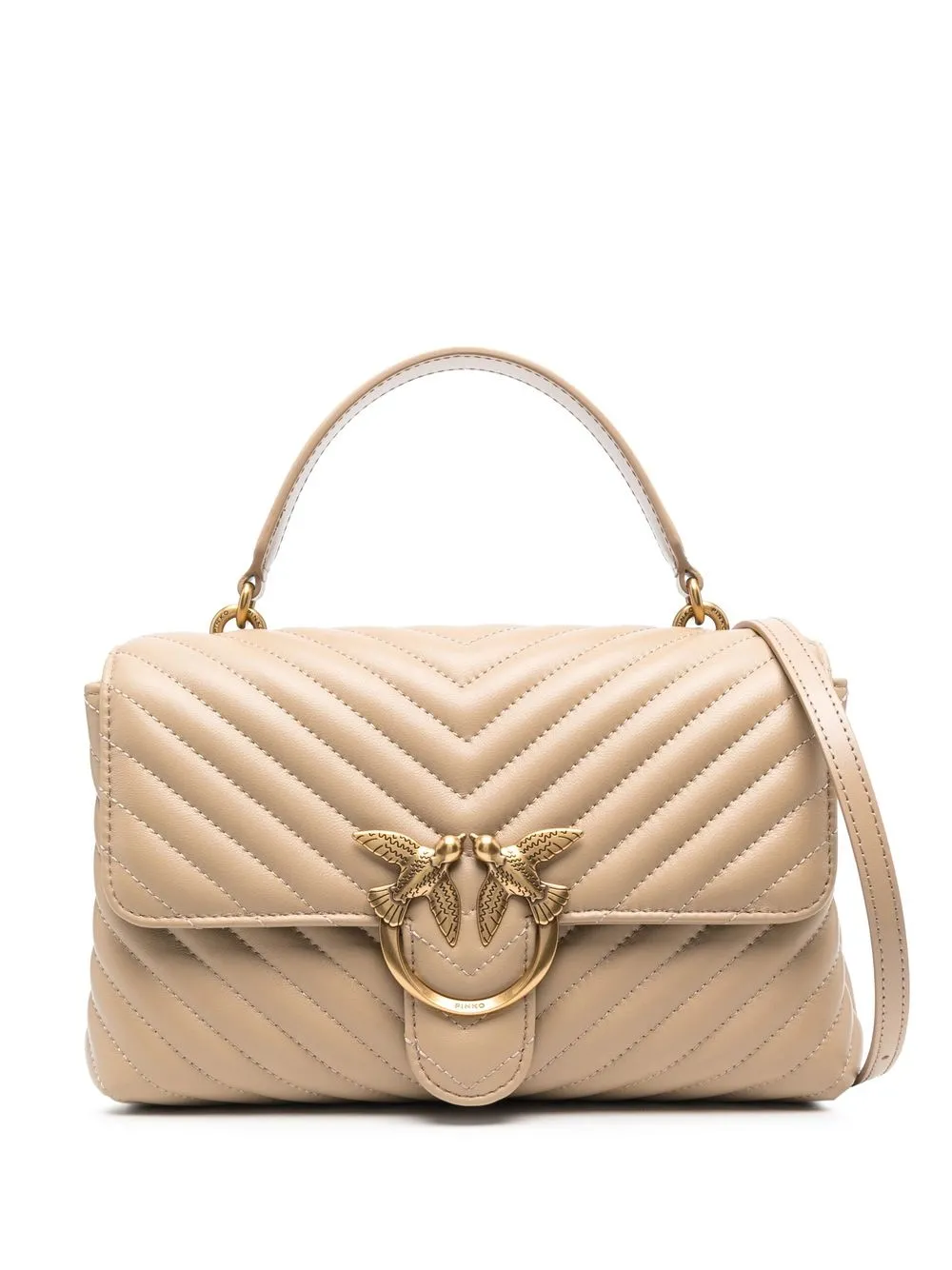 

PINKO chevron tote bag - Neutrals