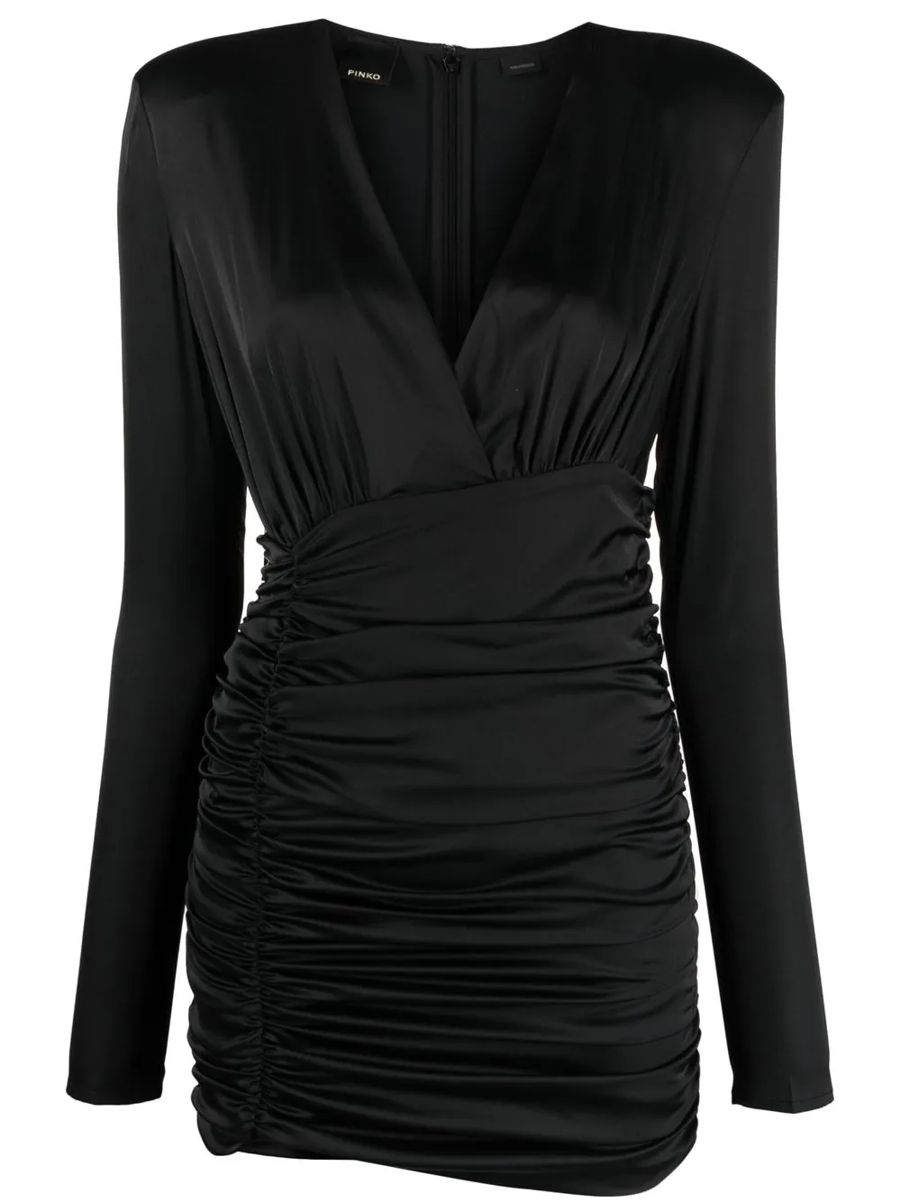 

PINKO V-neck ruched minidress - Black