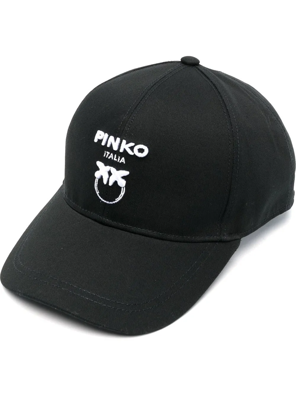 

PINKO logo-embroidery cotton cap - Black