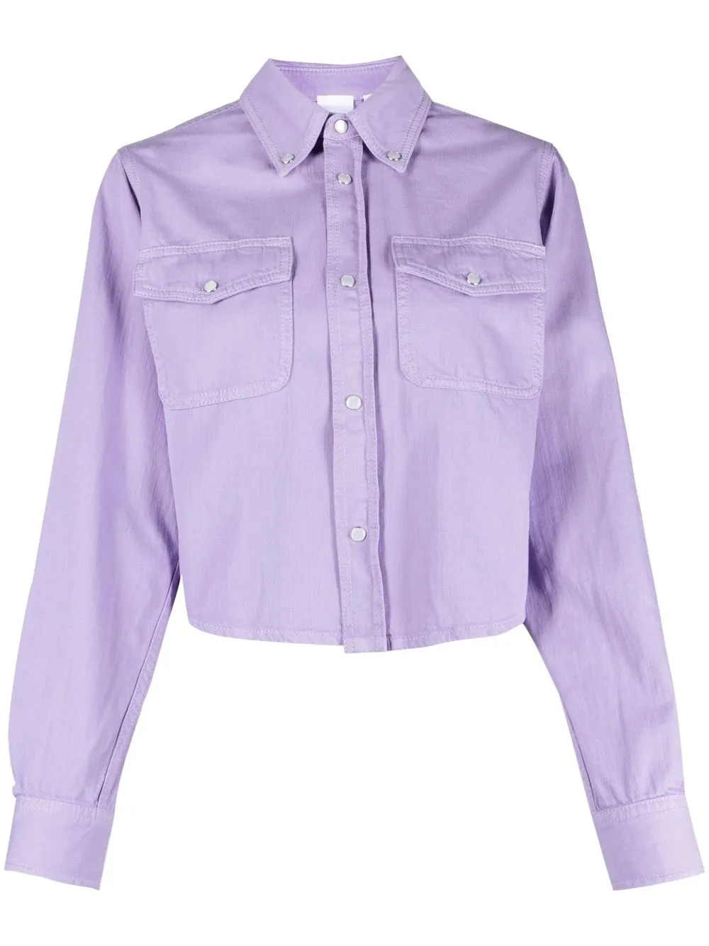 

PINKO cropped cotton shirt - Purple