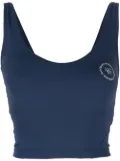 Sporty & Rich logo-print detail tank top - Blue