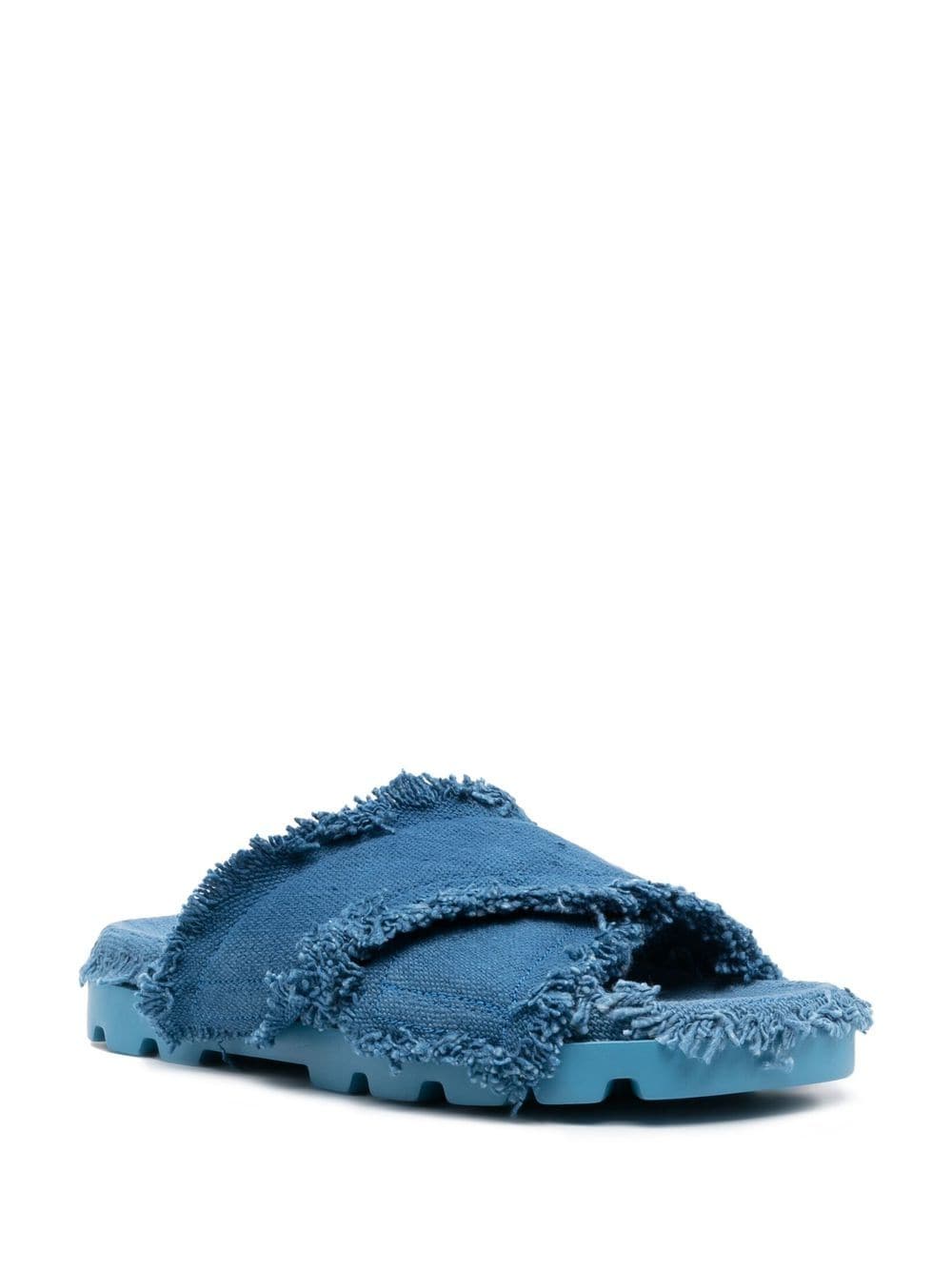 Shop Camperlab Brutus Frayed-edge Sandals In Blue