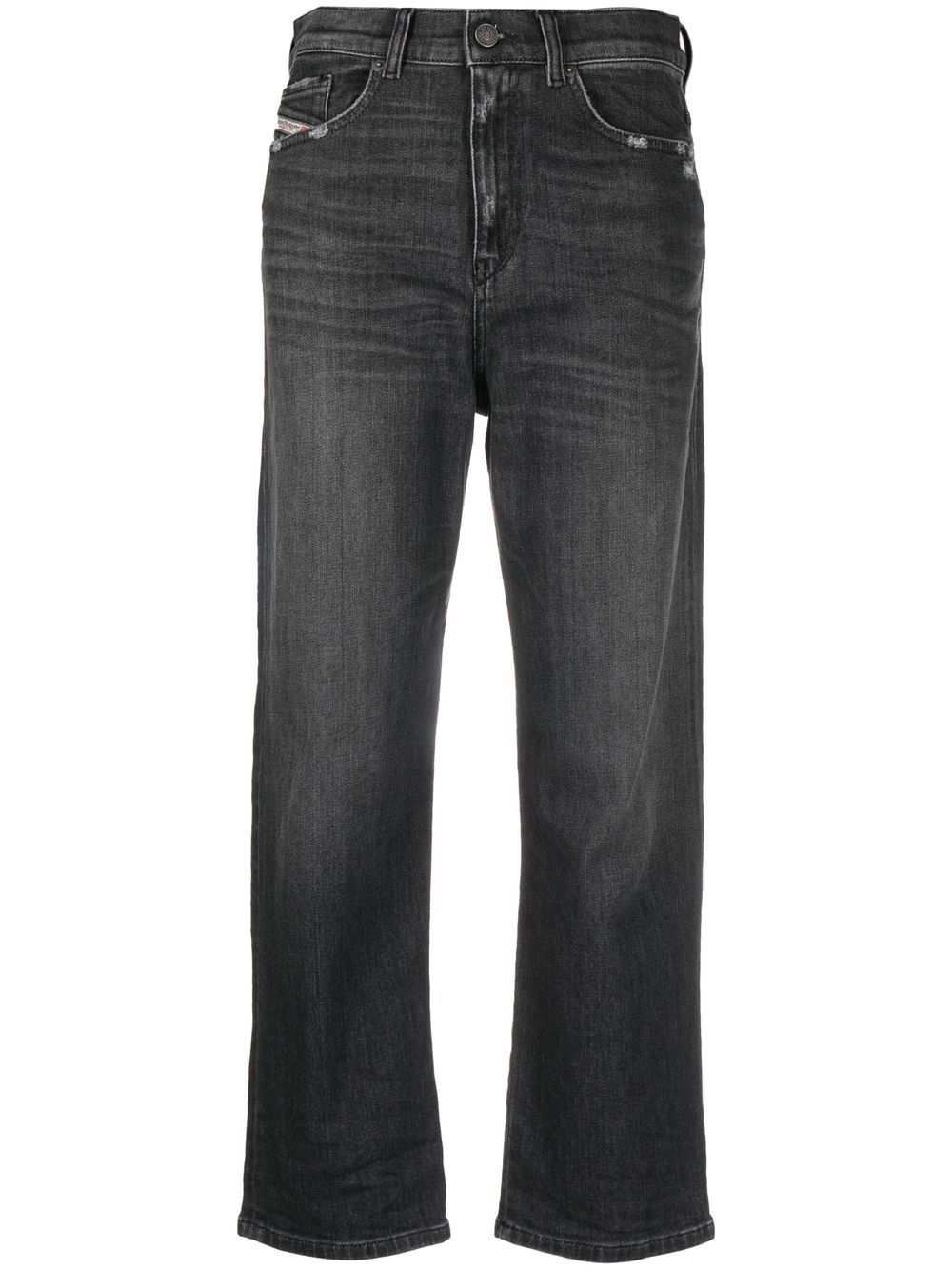 DIESEL WASHED CROPPED JEANS