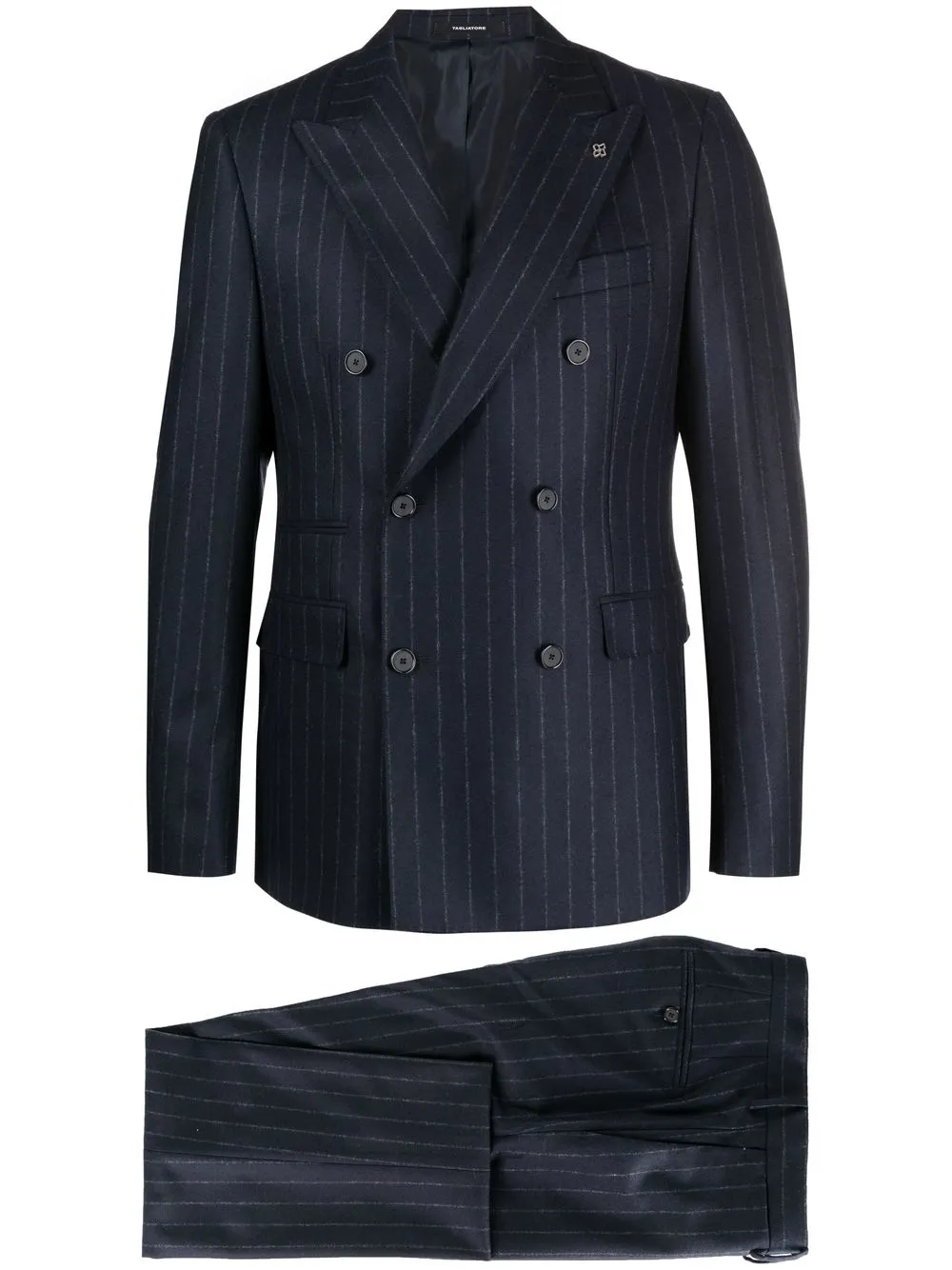 

Tagliatore pinstripe virgin wool suit - Blue