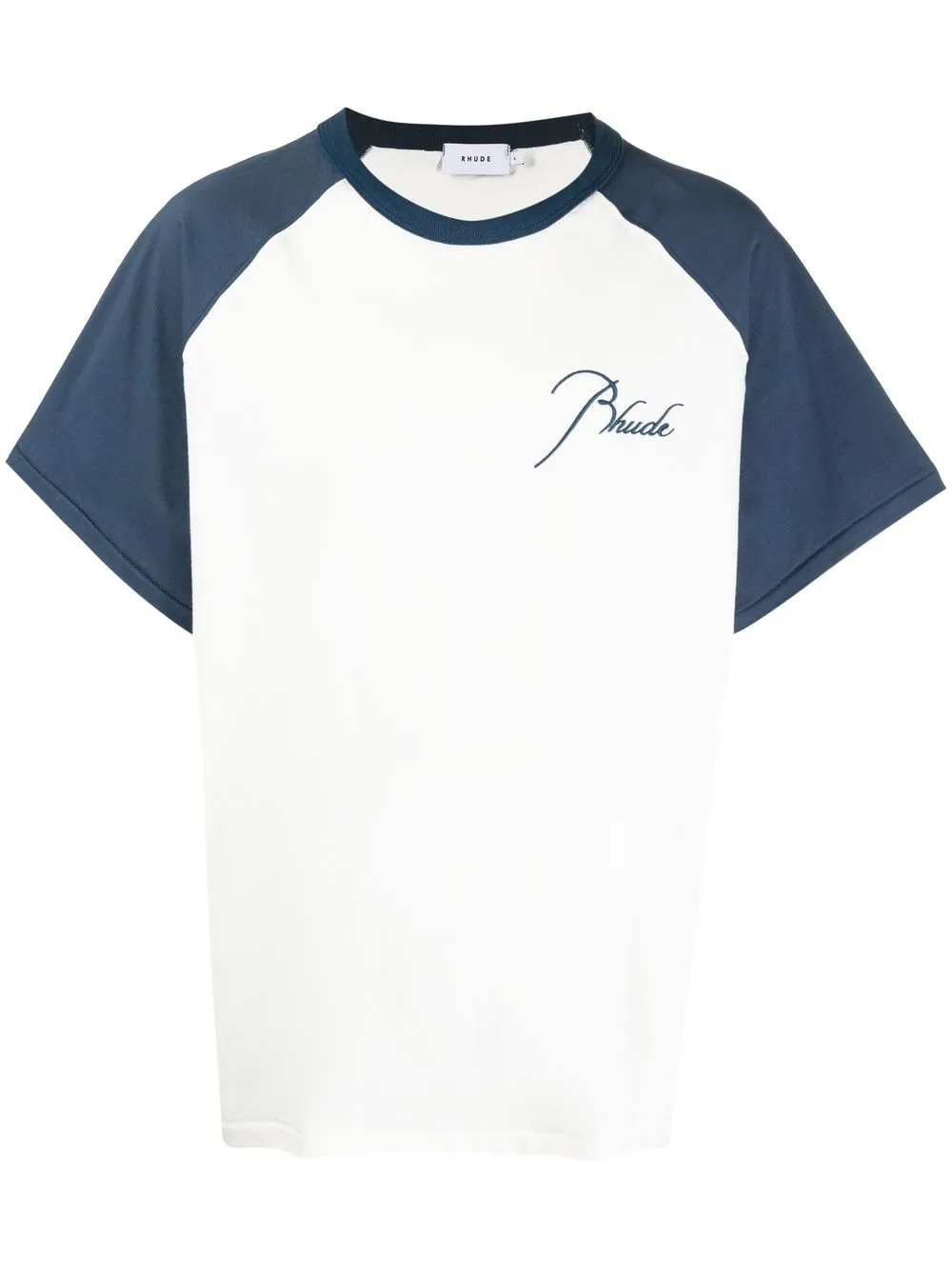 

Rhude playera con logo bordado - Blanco