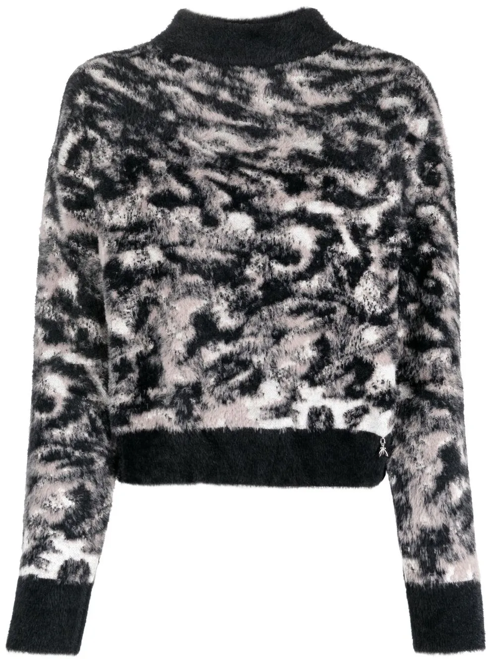

Patrizia Pepe intarsia-knit long-sleeved jumper - Black