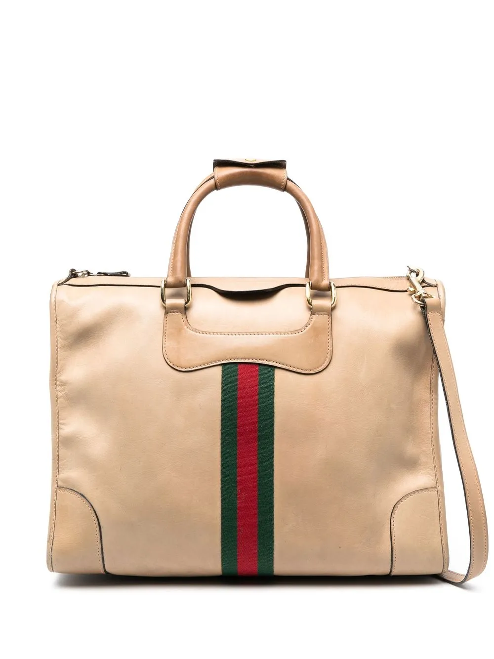 

Gucci Pre-Owned 1990s Sylvie Web satchel bag - Neutrals