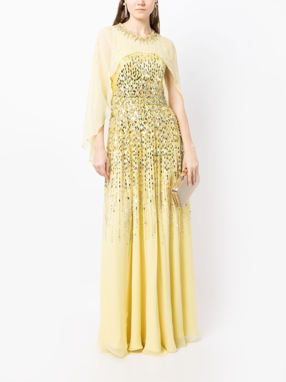 Jenny Packham Verfraaide jurk - Geel