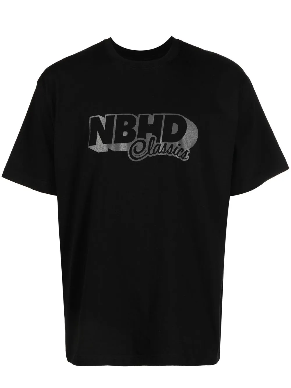 

Neighborhood logo print cotton T-shirt - Black