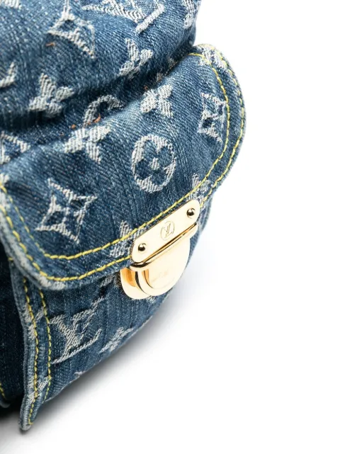 Louis Vuitton Pre-Owned 2003 monogram denim backpack LOVU6000X - 3